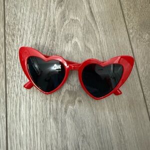 Heart-Shaped Red Sunglasses